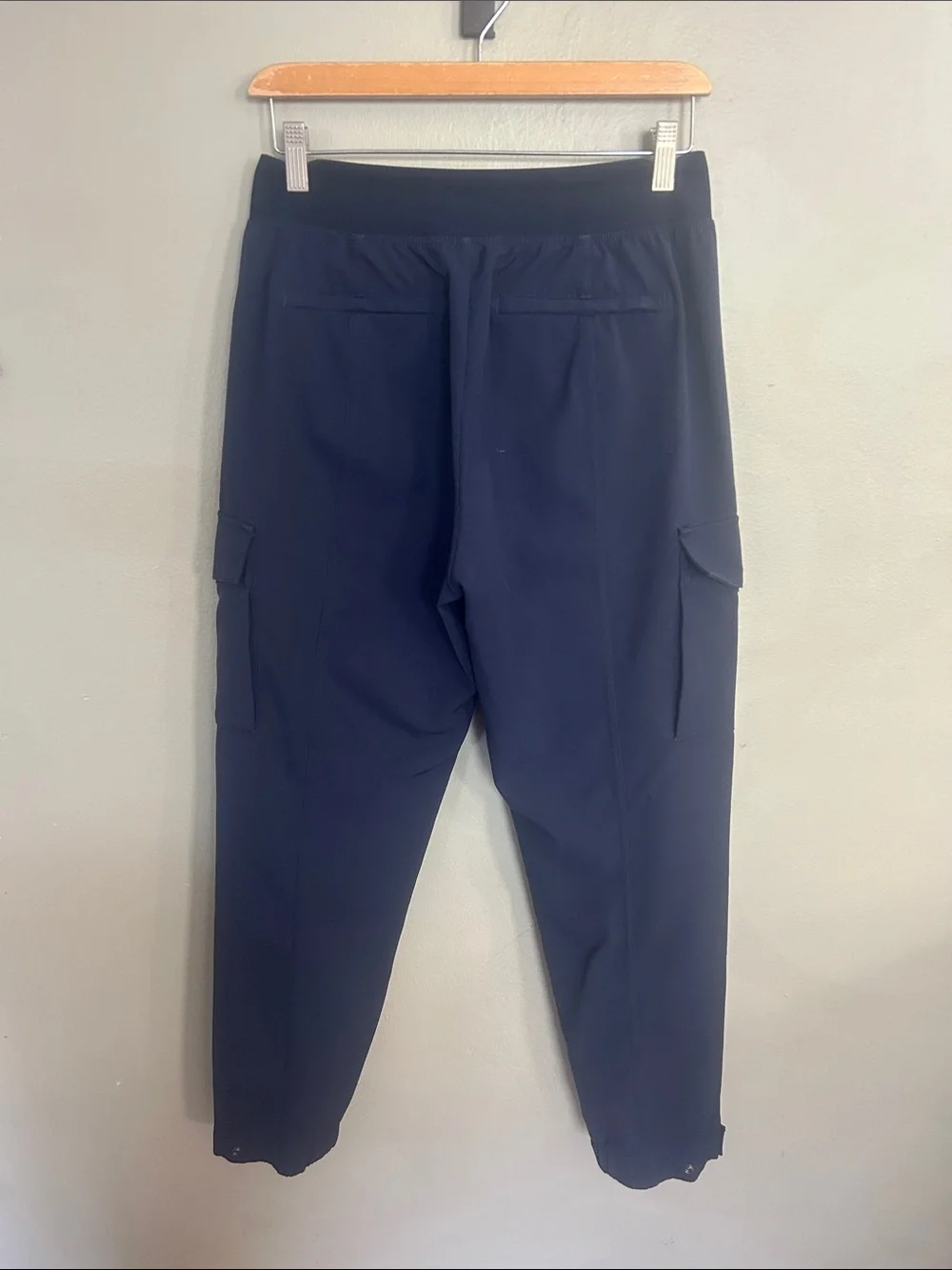 Athleta Navy Cargo Joggers with Zip Pockets